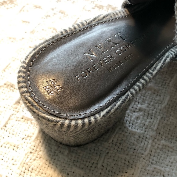 NEXT Grey/White Sling-Back Mules - Picture 5 of 5